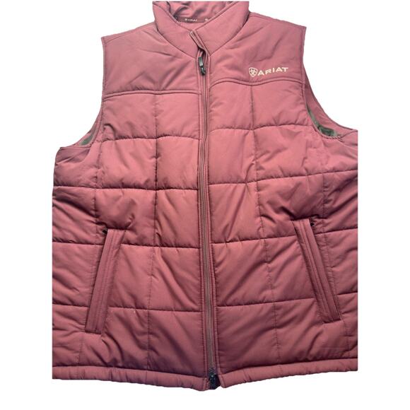 Ariat Jacket Mens XL Red Crius Vest Windsor Wine Western Cowboy Western - Picture 13 of 16